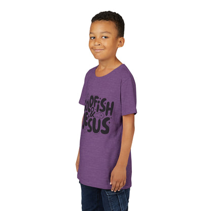 Youth Tee — 'Goldfish & Jesus' Cute Christian Kid T‑Shirt