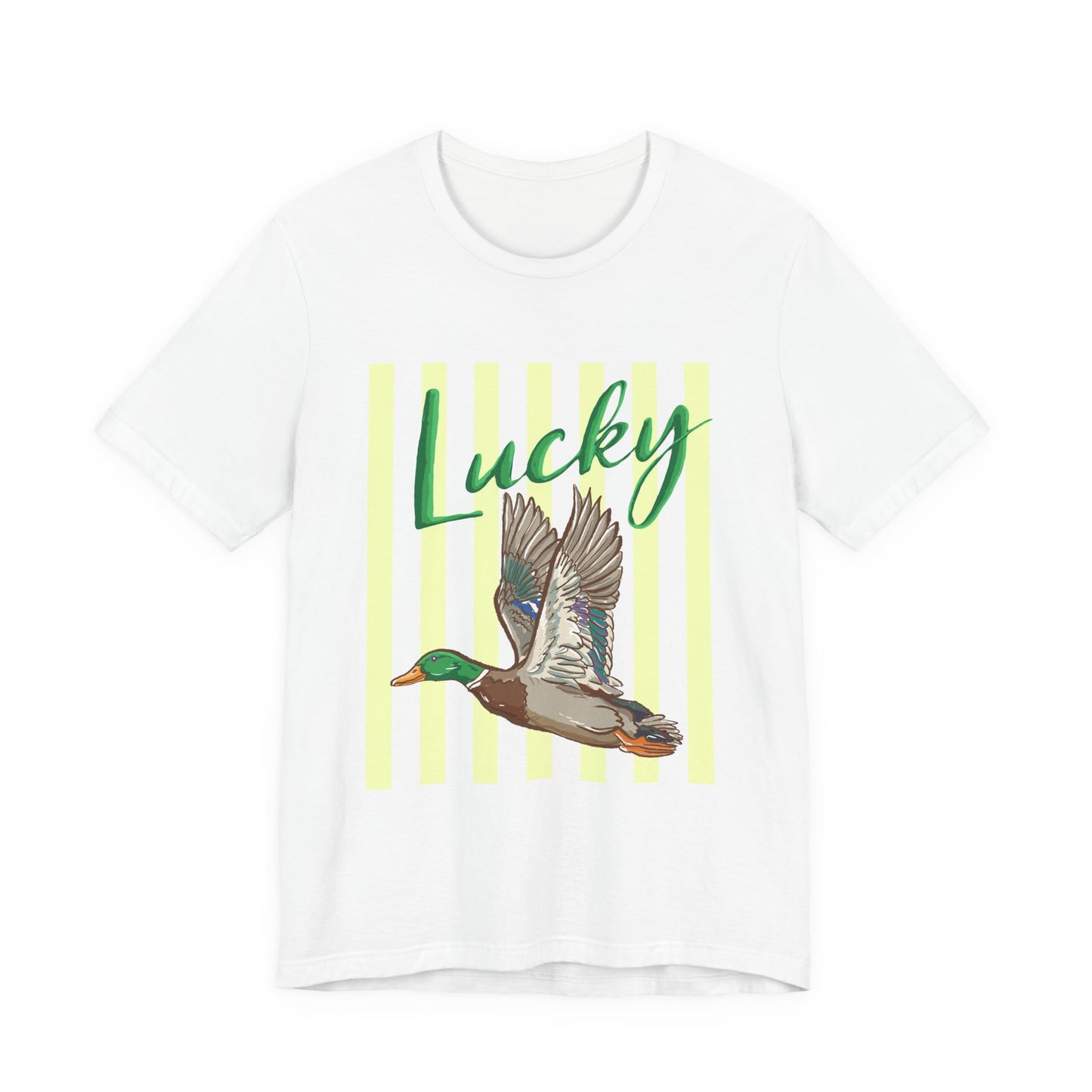 Lucky Mallard Duck Graphic Tee — Casual Nature T-Shirt for Outdoors & St. Patrick’s Day