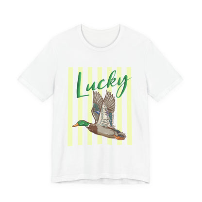 Lucky Mallard Duck Graphic Tee — Casual Nature T-Shirt for Outdoors & St. Patrick’s Day