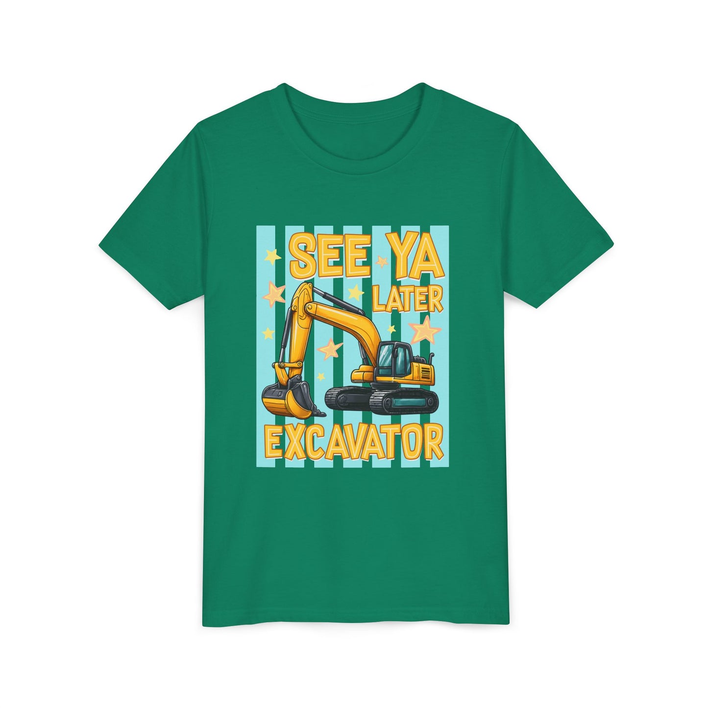 See Ya Later Excavator Youth Tee – Cute Construction Truck Shirt for Kids