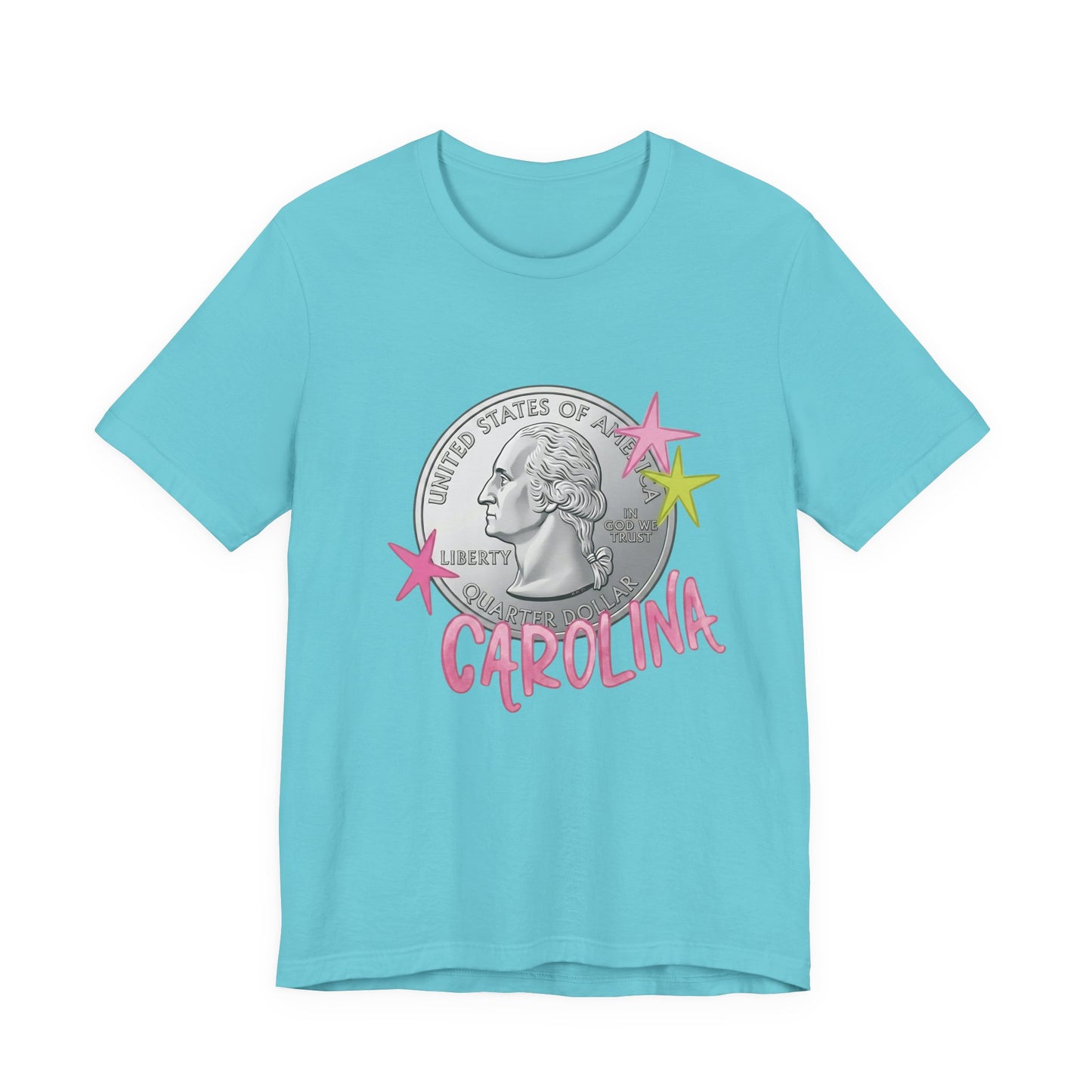 "Heads Carolina, Tail's California" Quarter Graphic Tee
