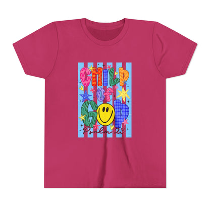 Child of God Youth T‑Shirt — Colorful Smiley Faith Tee