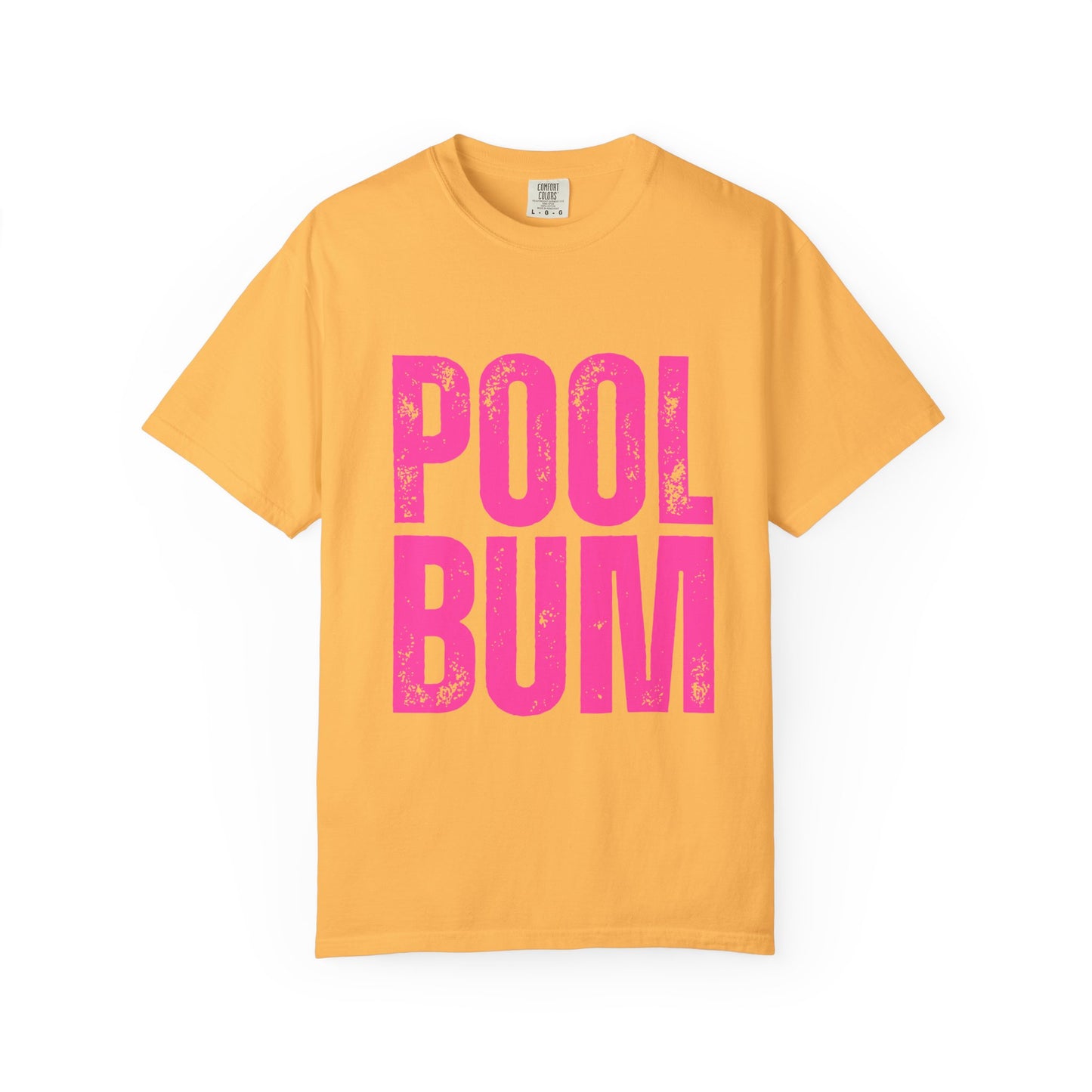 Pool Bum T-Shirt — Vintage Pink Graphic Tee for Pool Lovers