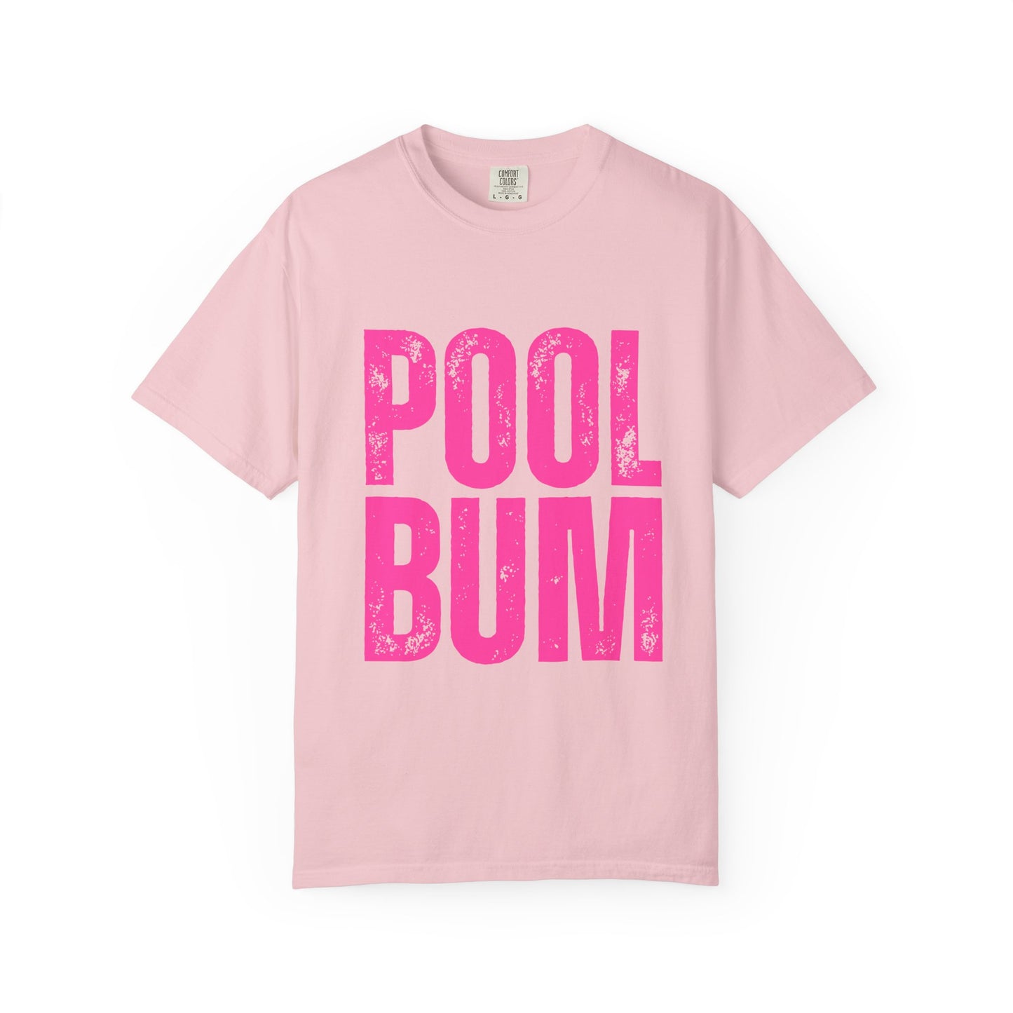 Pool Bum T-Shirt — Vintage Pink Graphic Tee for Pool Lovers