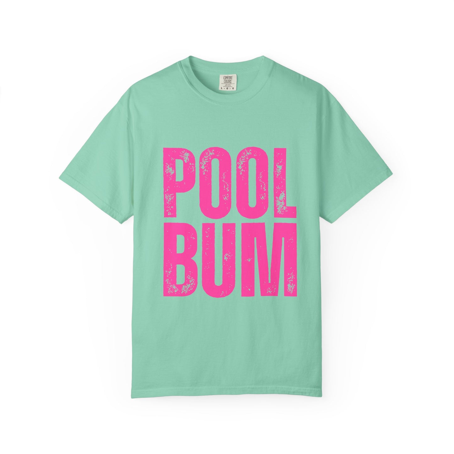 Pool Bum T-Shirt — Vintage Pink Graphic Tee for Pool Lovers