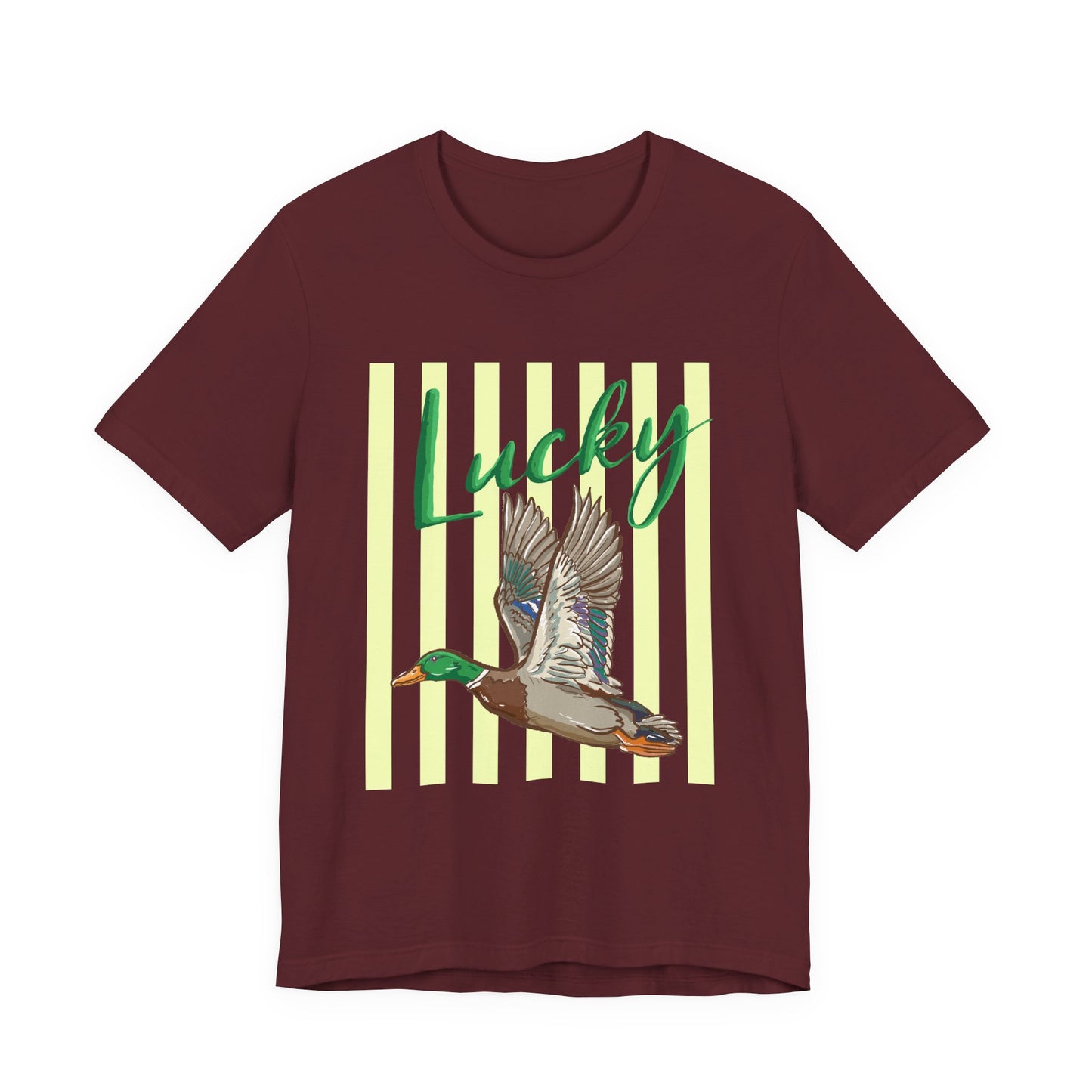 Lucky Mallard Duck Graphic Tee — Casual Nature T-Shirt for Outdoors & St. Patrick’s Day