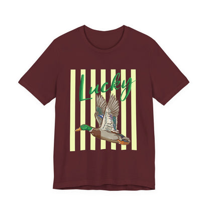 Lucky Mallard Duck Graphic Tee — Casual Nature T-Shirt for Outdoors & St. Patrick’s Day