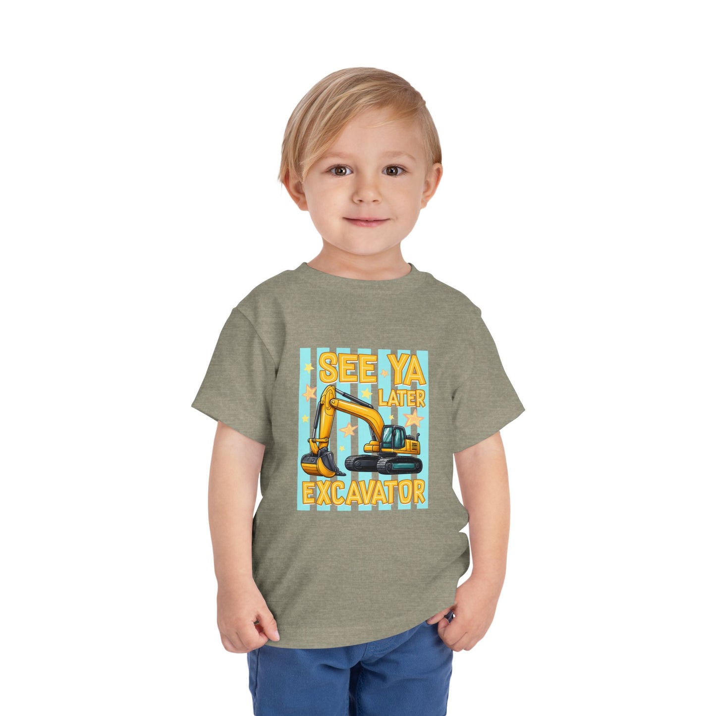 Toddler Tee — "See Ya Later Excavator" Construction Shirt